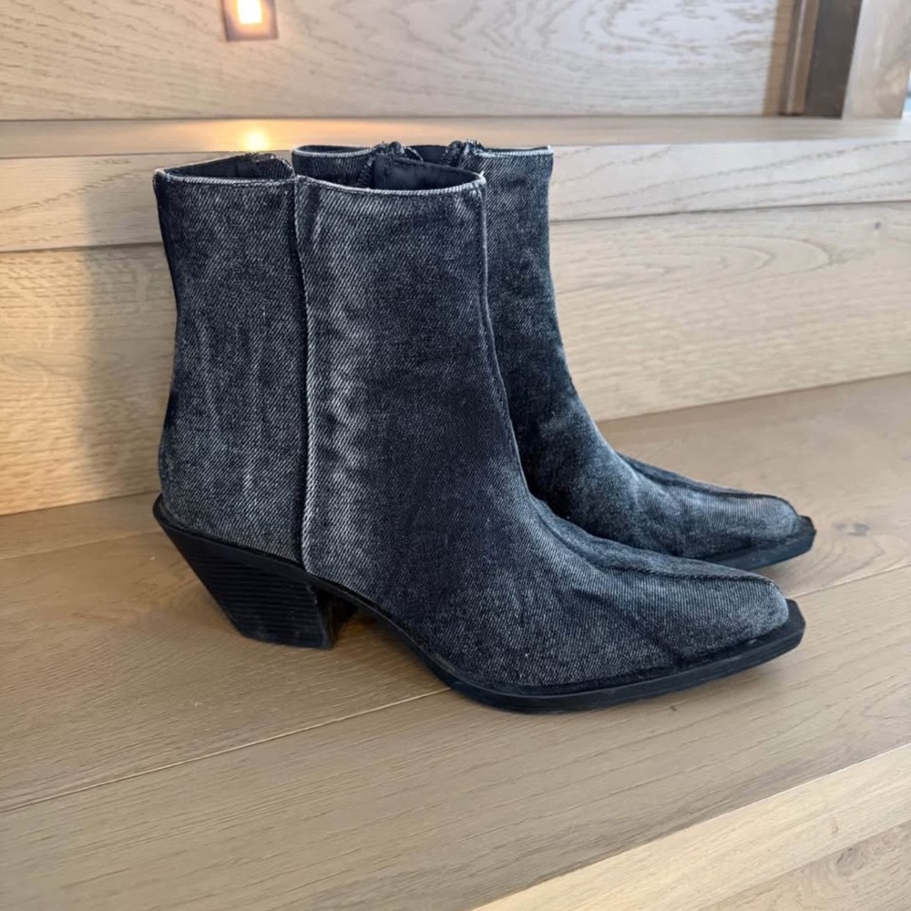 New never worn Zara denimn boots